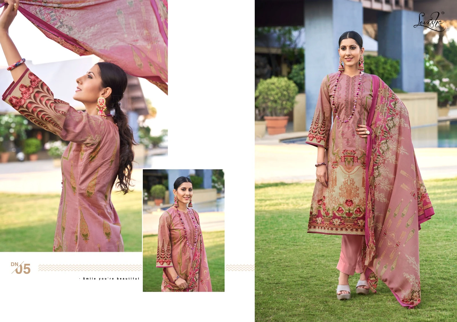 Levisha Jashn E Noor Cemric Cotton Digital Wholesale Fancy Salwar Suit Catalog — Wholesale Salwar Suits, Levisha wholesale from Surat — view 4